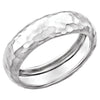 14k White Gold Hammered Ring, Size 7 14k White Gold Hammered Ring, Size 7