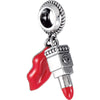Sterling Silver 15.5x5mm Kera Red Lipstick Charm Sterling Silver 15.5x5mm Kera Red Lipstick Charm