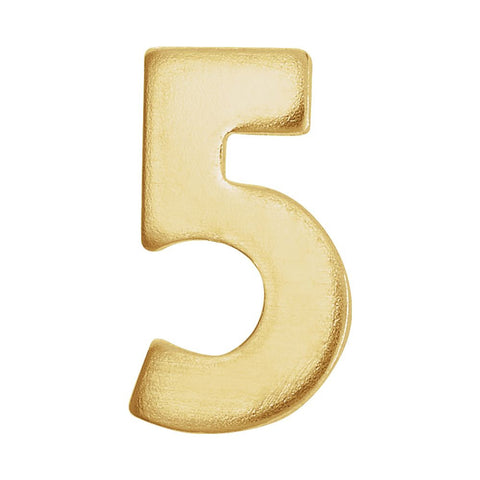 14k Yellow Gold Number "5" 14k Yellow Gold Number "5"