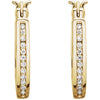 14k Yellow Gold 1/3 CTW Diamond Inside/Outside Hoop Earrings 14k Yellow Gold 1/3 CTW Diamond Inside/Outside Hoop Earrings
