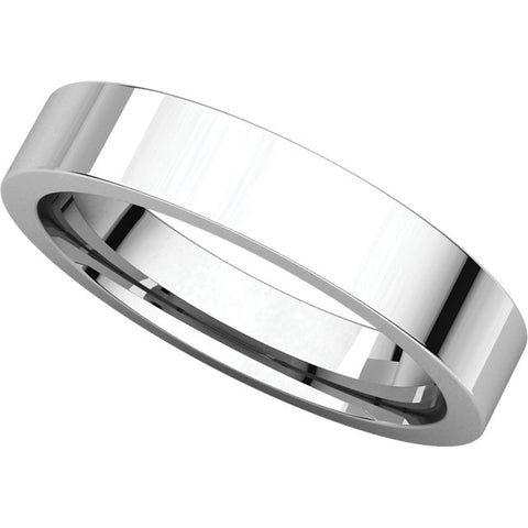 Sterling Silver 4mm Flat Band, Size 7