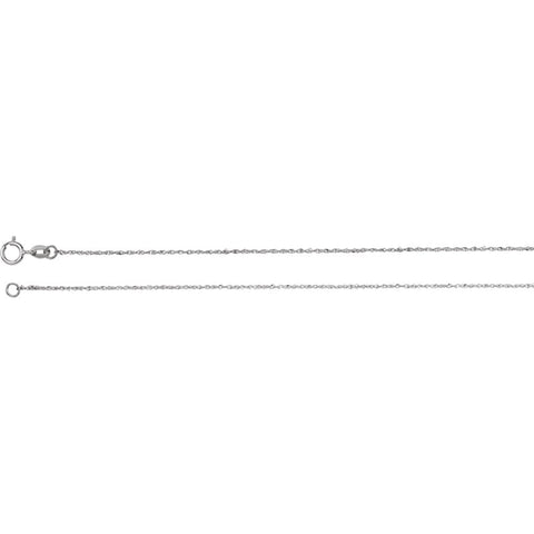 14k White Gold .50mm Diamond Cut Singapore 16" Chain 14k White Gold .50mm Diamond Cut Singapore 16" Chain