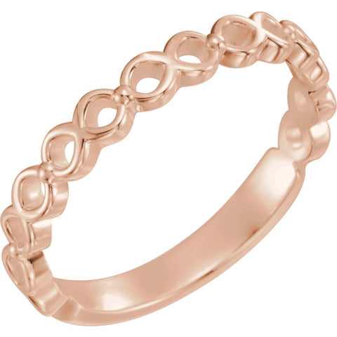 14k Rose Gold Stackable Ring, Size 7 14k Rose Gold Stackable Ring, Size 7