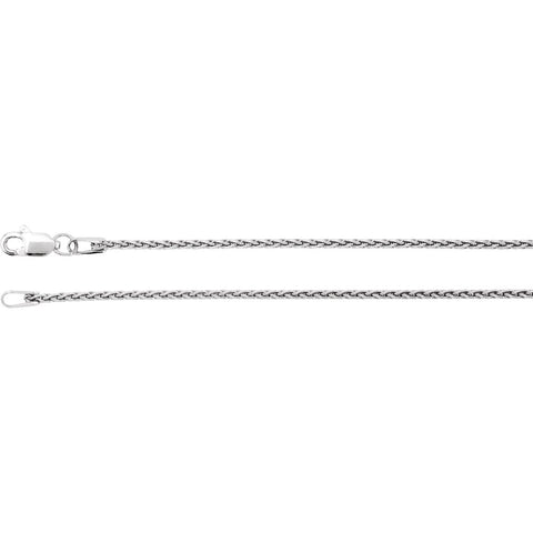 14k White Gold 1.25mm Wheat 24" Chain 14k White Gold 1.25mm Wheat 24" Chain