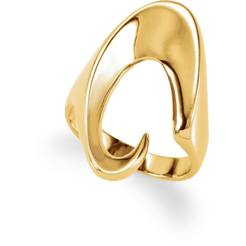 14k White Gold Freeform Ring, Size 6 14k White Gold Freeform Ring, Size 6