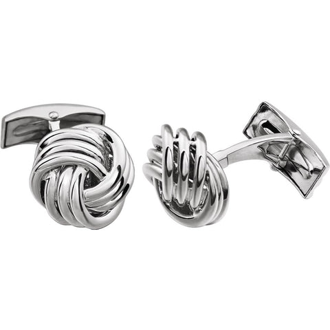 14k White Gold Knot Cuff Links 14k White Gold Knot Cuff Links