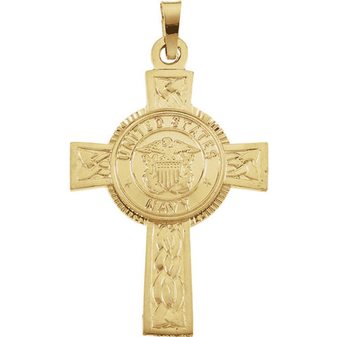 14k Yellow Gold 28.5x20.7mm U.S. Navy Cross Pendant 14k Yellow Gold 28.5x20.7mm U.S. Navy Cross Pendant
