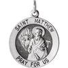 22.00 mm St. Matthew Medal with 24 inch Chain in Sterling Silver 22.00 mm St. Matthew Medal with 24 inch Chain in Sterling Silver
