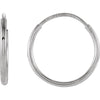 14K White Gold 12mm Endless Hoop Earrings 14K White Gold 12mm Endless Hoop Earrings