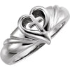 Heart and Cross Ring in Sterling Silver ( Size 6 ) Heart and Cross Ring in Sterling Silver ( Size 6 )
