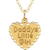 Children's Daddy's Little Girl Pendant with 15 inch Chain in 14k Yellow Gold