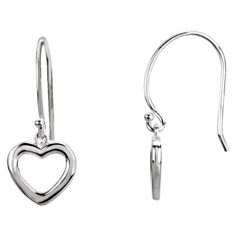 Sterling Silver Petite Heart Earrings
