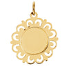 14k Yellow Gold 18.5mm Round Matka Boska Medal 14k Yellow Gold 18.5mm Round Matka Boska Medal