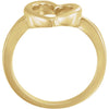 10k Yellow Gold Open Heart Ring, Size 7 10k Yellow Gold Open Heart Ring, Size 7