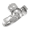 Sterling Silver 12x14mm Ladies Claddagh Ring, Size 7 Sterling Silver 12x14mm Ladies Claddagh Ring, Size 7