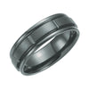 Black Titanium 7mm Grooved Band Size 11.5 Black Titanium 7mm Grooved Band Size 11.5