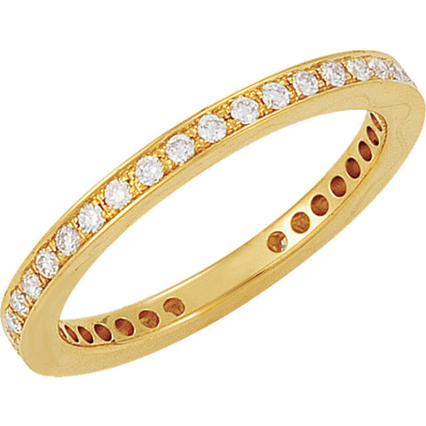 14k Yellow Gold 3/8 CTW Diamond Eternity Band Size 6.5 14k Yellow Gold 3/8 CTW Diamond Eternity Band Size 6.5