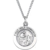 15.00 mm First Communion Medal with 18 inch Chain in Sterling Silver 15.00 mm First Communion Medal with 18 inch Chain in Sterling Silver