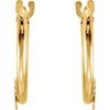 14k Yellow Gold Youth Hoop Earrings with Star 14k Yellow Gold Youth Hoop Earrings with Star