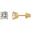 Cubic Zirconia Piercing Earrings in 14K Yellow Gold Cubic Zirconia Piercing Earrings in 14K Yellow Gold