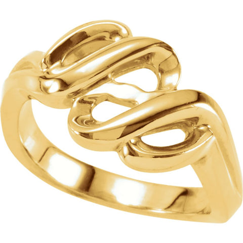 14k Yellow Gold Metal Fashion Ring, Size 6 14k Yellow Gold Metal Fashion Ring, Size 6