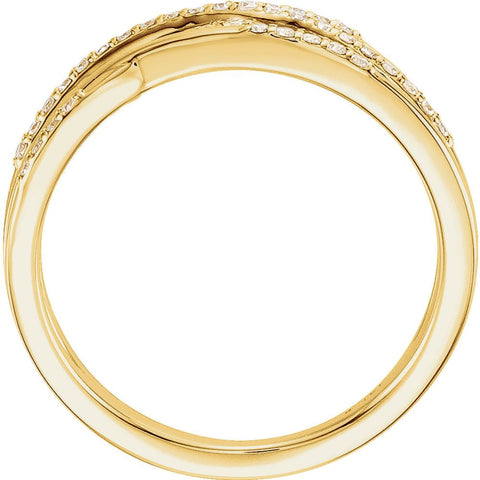 14k Rose Gold Criss-Cross Ring Mounting, Size 7
