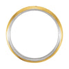 14K Yellow & White 7mm Laser Pierced Comfort Fit Band Size 10 14K Yellow & White 7mm Laser Pierced Comfort Fit Band Size 10