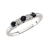 1/6 CTTW Genuine Sapphire and Diamond Bridal Anniversary Band in 14k White Gold ( Size 6 ) 1/6 CTTW Genuine Sapphire and Diamond Bridal Anniversary Band in 14k White Gold ( Size 6 )