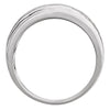 14k White Gold Hammered Ring with Beveled Edges , Size 7 14k White Gold Hammered Ring with Beveled Edges , Size 7