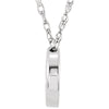 14k White Gold 18x10mm Circle Chain Slide 18" Necklace