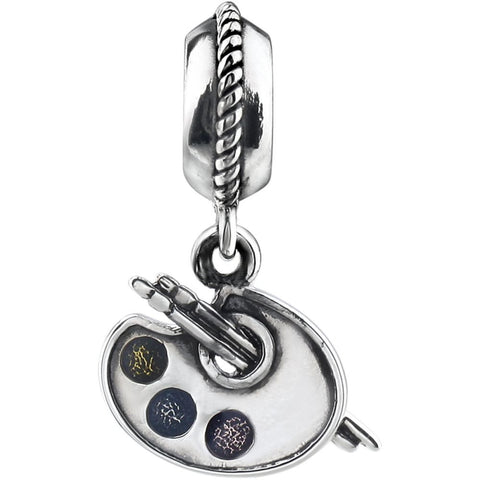 Sterling Silver 12x5mm Kera Palette Charm Sterling Silver 12x5mm Kera Palette Charm