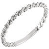 Platinum 2mm Twisted Rope Band, Size 7 Platinum 2mm Twisted Rope Band, Size 7