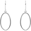Sterling Silver Oval Dangle Earrings Sterling Silver Oval Dangle Earrings