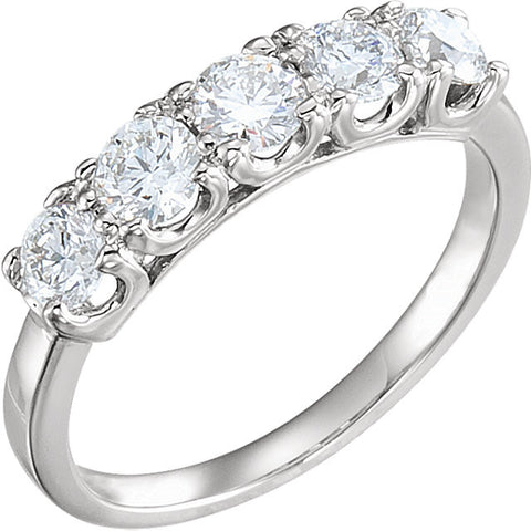 Platinum 1 1/4 CTW Diamond Anniversary Band, Size 6 Platinum 1 1/4 CTW Diamond Anniversary Band, Size 6