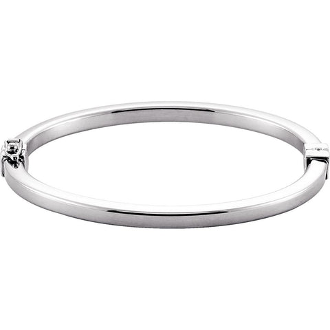 Sterling Silver 4mm Hinged Bangle Bracelet Sterling Silver 4mm Hinged Bangle Bracelet