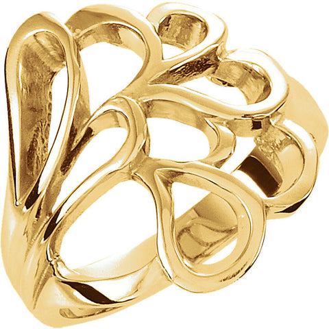 14k Yellow Gold Ring, Size 6 14k Yellow Gold Ring, Size 6