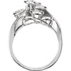 14k White Gold Freeform Ring, Size 6 14k White Gold Freeform Ring, Size 6
