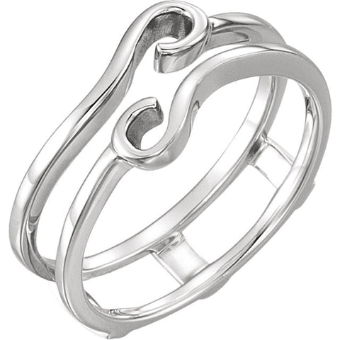 14k White Gold Ring Guard, Size 6 14k White Gold Ring Guard, Size 6