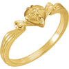 10k Yellow Gold The Gift Wrapped Heart« Ring, Size 6