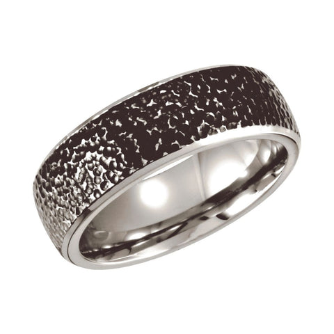 Cobalt 8mm Black PVD Design Band, Size 11 Cobalt 8mm Black PVD Design Band, Size 11