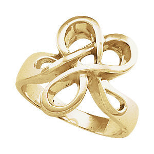14k Yellow Gold Freeform Ring, Size 6 14k Yellow Gold Freeform Ring, Size 6
