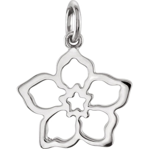Sterling Silver Forget Me Not Charm
