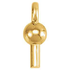 14k Yellow Gold Ball Dangle Mounting for Pearl 14k Yellow Gold Ball Dangle Mounting for Pearl