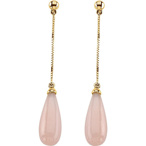 14k Yellow Gold Pink Opal Earrings 14k Yellow Gold Pink Opal Earrings