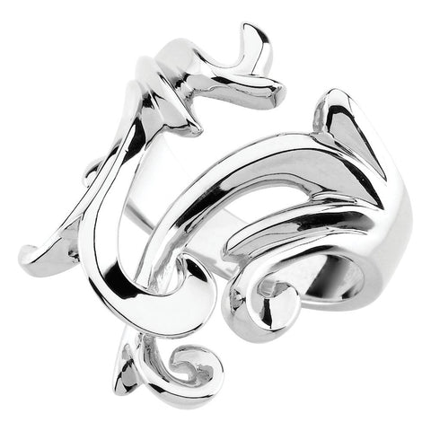 14k White Gold Freeform Ring, Size 6 14k White Gold Freeform Ring, Size 6