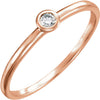 14k Rose Gold 0.06 ctw. Diamond Ring, Size 7 14k Rose Gold 0.06 ctw. Diamond Ring, Size 7