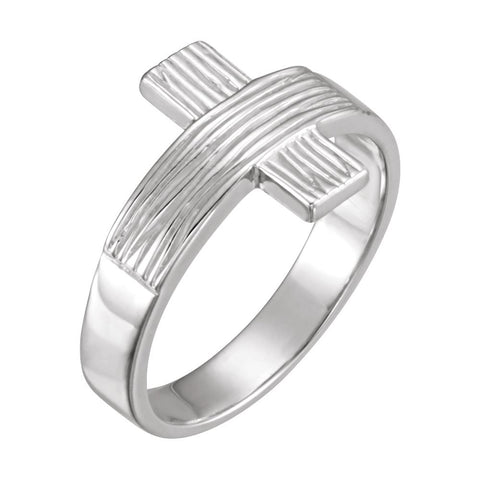 Sterling Silver The Rugged Cross® Chastity Ring with Packaging Size 9