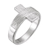 The Rugged Cross Ring in Sterling Silver (Size 9)