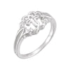Chastity Ring in Sterling Silver ( Size 8 )