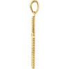14k Yellow Gold 31.95x16.25mm Rope Design Cross Pendant